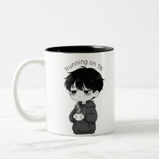 Tasse 2 Couleurs Illustration de chibi café identifiable à 1 pour c