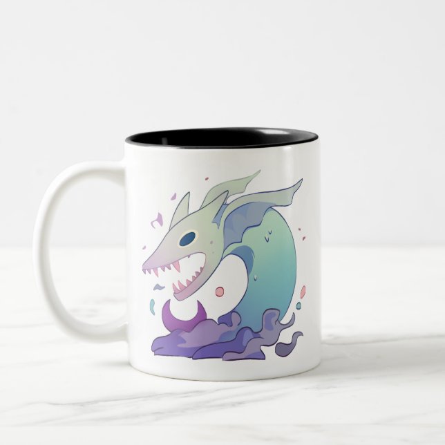 Tasse 2 Couleurs Illustration de créature marine pastel (Gauche)