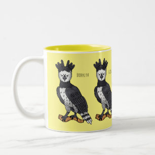 Tasse 2 Couleurs Illustration de dessin animé d'aigle harpie