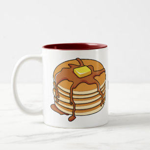 Tasse 2 Couleurs Illustration de dessin animé de Pancake