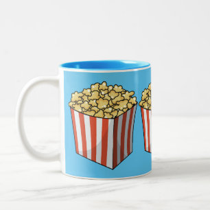 Tasse 2 Couleurs Illustration de dessin animé Popcorn