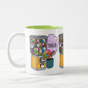 Tasse 2 Couleurs Illustration de dessin de bonbon
