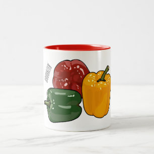 Tasse 2 Couleurs Illustration de dessin de Capsicum