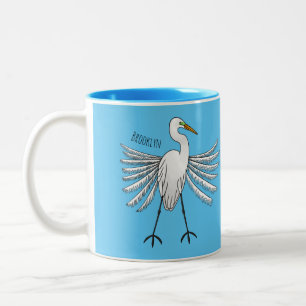 Tasse 2 Couleurs Illustration de dessin d'oiseau de grand feu