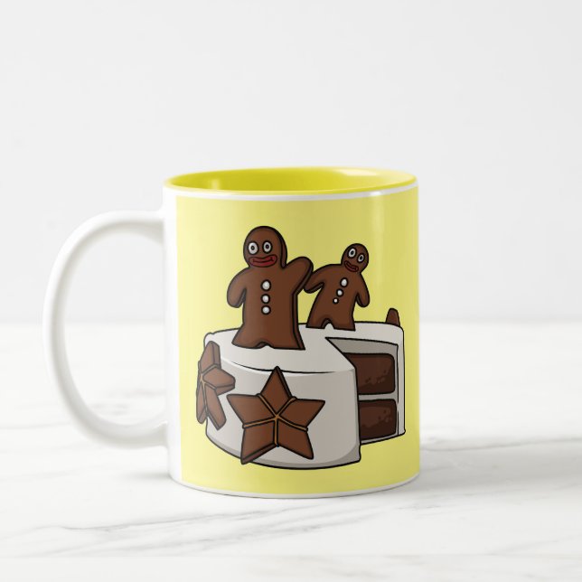 Tasse 2 Couleurs Illustration de gâteau de pain d'épices (Gauche)