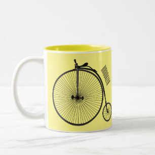Tasse 2 Couleurs Illustration de la bande dessinée de vélo à grande