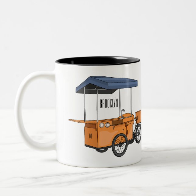 Tasse 2 Couleurs Illustration de la carotte de vélo (Gauche)