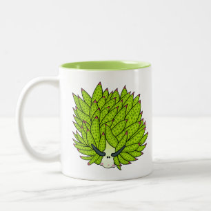 Tasse 2 Couleurs Illustration de la feuille de limon