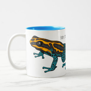 Tasse 2 Couleurs Illustration de la grenouille à fléchettes de pois