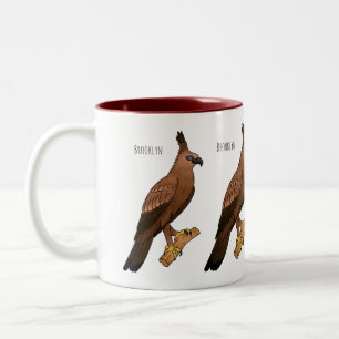 Tasse 2 Couleurs Illustration de l'aigle à faucon de Javan