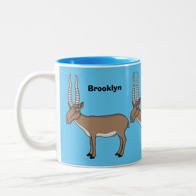 Tasse 2 Couleurs Illustration de l'antilope de Saiga (Gauche)