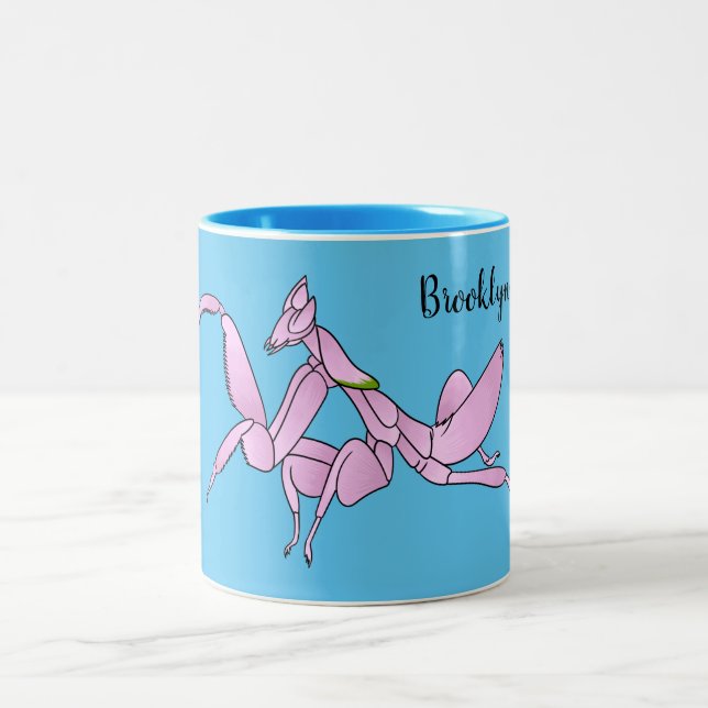 Tasse 2 Couleurs Illustration de l'orchidée mante (Centre)