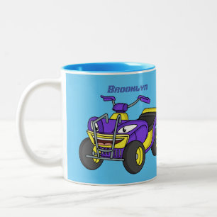 Tasse 2 Couleurs Illustration de moto Purple Quad