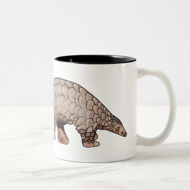 Tasse 2 Couleurs Illustration de Pangolin (Droit)