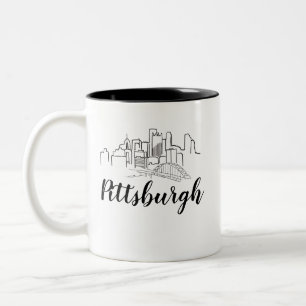 Tasse 2 Couleurs Illustration de Pittsburgh Skyline