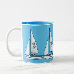 Tasse 2 Couleurs Illustration de voilier