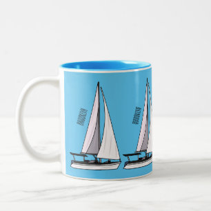 Tasse 2 Couleurs Illustration de voilier