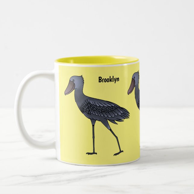 Tasse 2 Couleurs Illustration d'oiseau de cordonnier (Gauche)