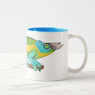 Tasse 2 Couleurs Illustration du caméléon de Jackson