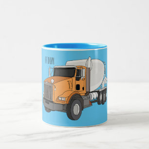 Tasse 2 Couleurs Illustration du camion de mélange de béton