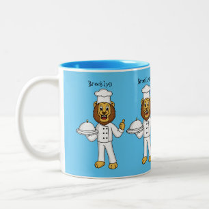 Tasse 2 Couleurs Illustration du chef mignon lion