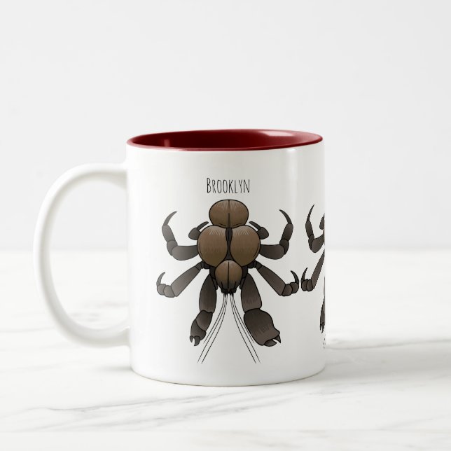 Tasse 2 Couleurs Illustration du crabe de coco (Gauche)