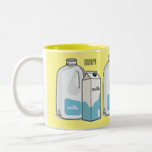 Tasse 2 Couleurs Illustration du lait