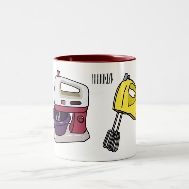 Tasse 2 Couleurs Illustration du mixer (Centre)