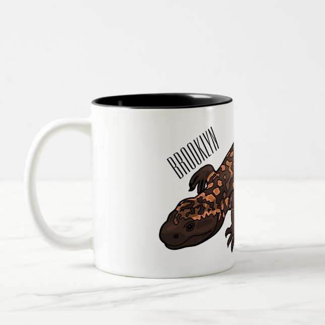 Tasse 2 Couleurs Illustration du monstre Gila (Gauche)