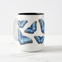 Illustration du papillon bleu Morpho