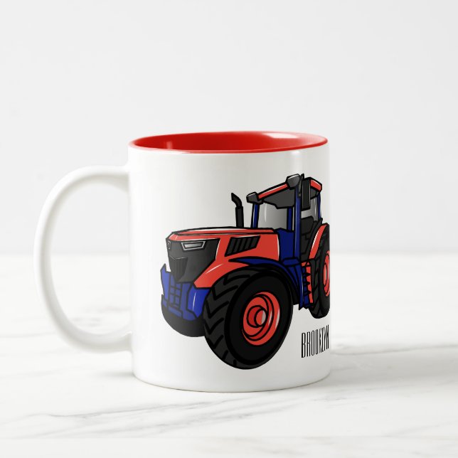 Tasse 2 Couleurs Illustration du tracteur (Gauche)