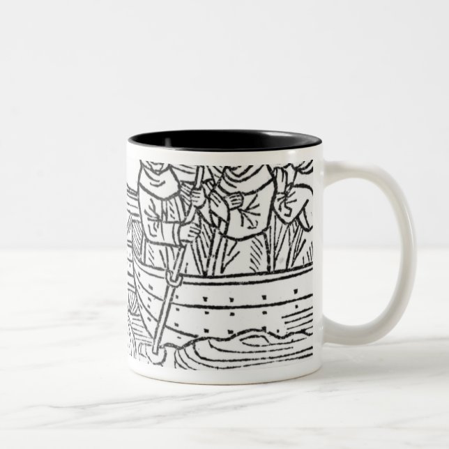 Tasse 2 Couleurs Illustration 'du voyage de St Brendan (Droit)