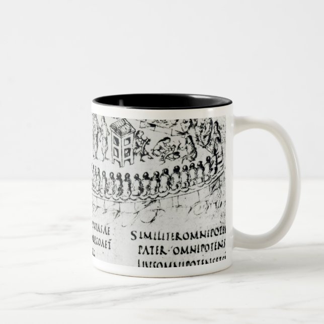 Tasse 2 Couleurs Illustration d'une scène d'un des psaumes (Droit)