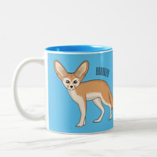 Tasse 2 Couleurs Illustration Fennec fox (Gauche)