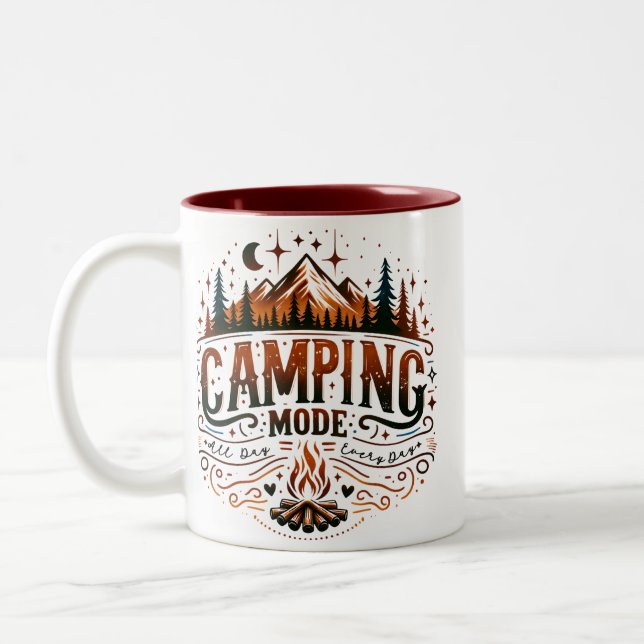 Tasse 2 Couleurs Illustration Mode Camping (Gauche)