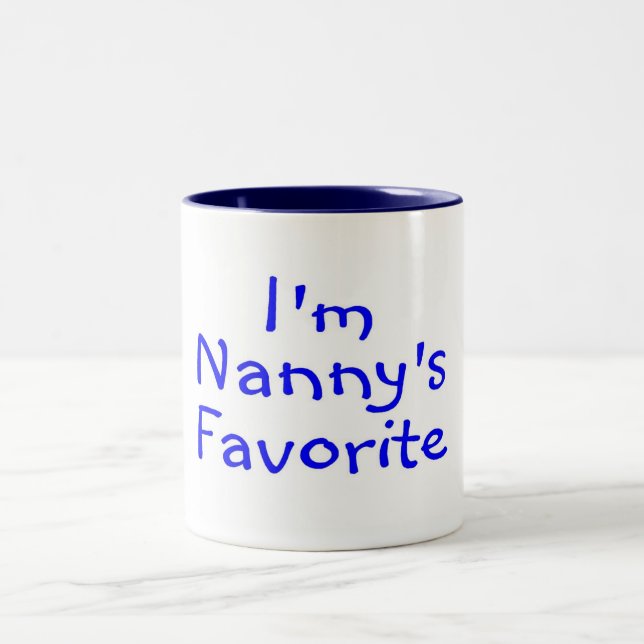 Tasse 2 Couleurs Im bleu préféré de Nannys (Centre)