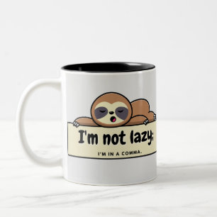 Tasse 2 Couleurs I'm not Lazy : Hilarious Writer's Comic Strip