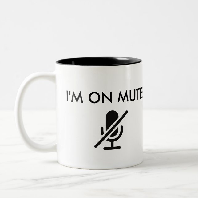 Tasse 2 Couleurs I'm On Mute - Drôle Citation - (Gauche)