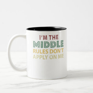 TASSE 2 COULEURS IM THE MIDDLE CHILD IM THE RAISON NOUS AVONS LES R