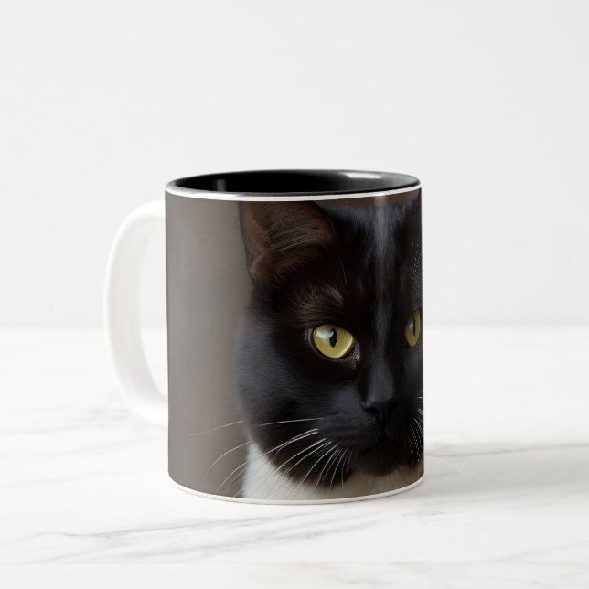 Tasse 2 Couleurs Image Cat (Devant gauche)