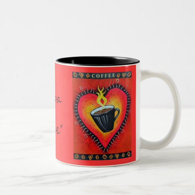 Tasse 2 Couleurs Image "d'amour de Java double" (Droit)