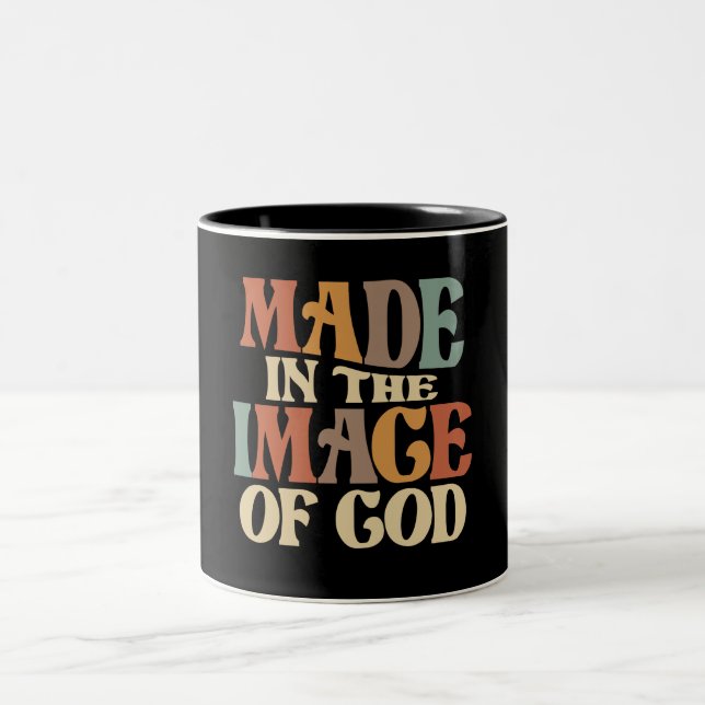 Tasse 2 Couleurs Image De God Christian Cote (Centre)