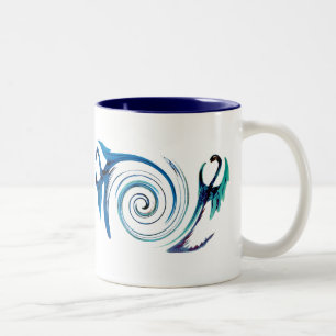 Tasse 2 Couleurs Imaginaire Animal Blue Dragon Wave
