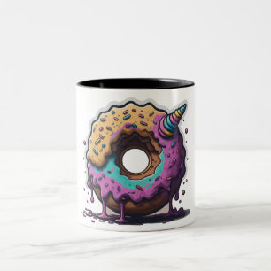 Tasse 2 Couleurs Imaginaire de Donut Unicorne Joueur