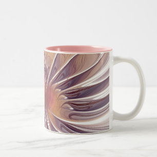 Tasse 2 Couleurs Imaginaire de fleurs art fractal abstrait