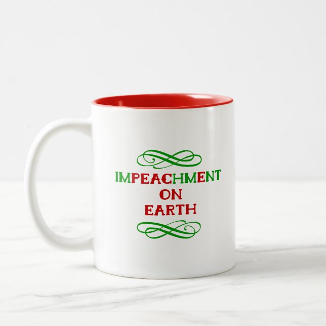 TASSE 2 COULEURS IMPEACHEMENT SUR LA BOGUE DE CAFÉ DE TERRE (Gauche)