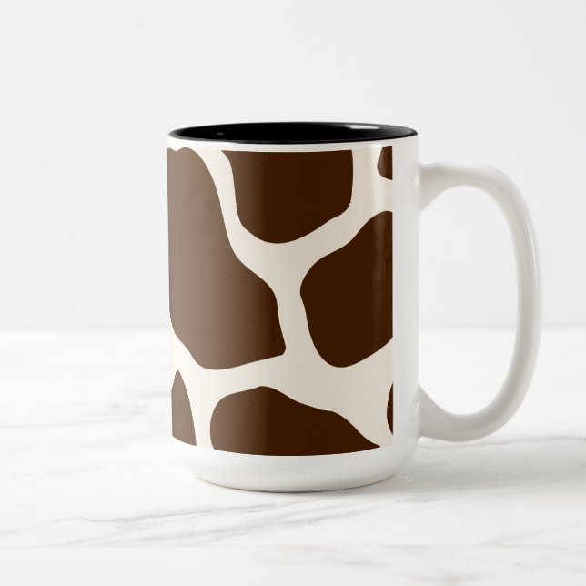 Tasse 2 Couleurs Impression de girafe (Droit)