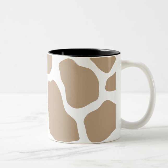 Tasse 2 Couleurs Impression de girafe neutre (Droit)