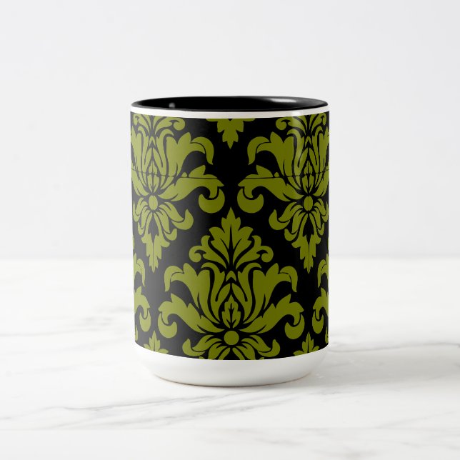 Tasse 2 Couleurs Impression décorative Damask Fabric (Centre)