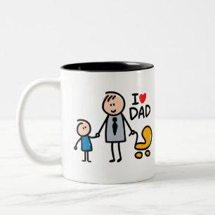 Tasse 2 Couleurs Impression Love Daddy
